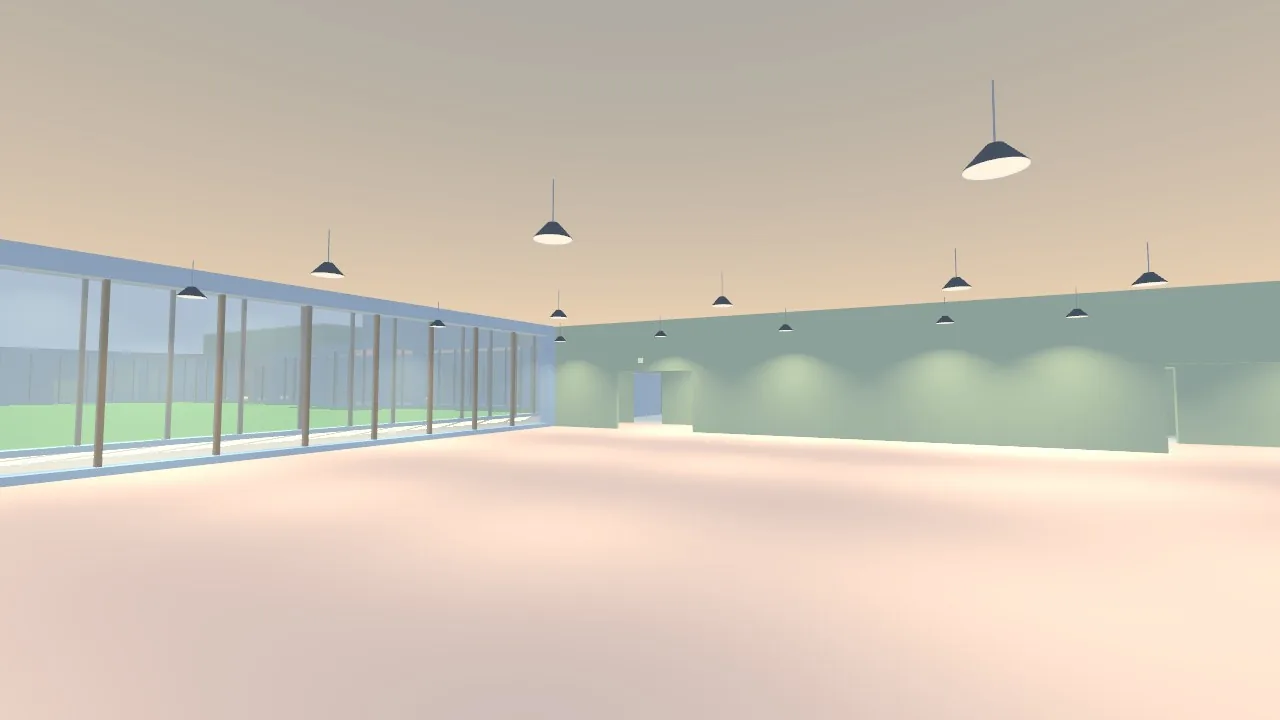 The canteen in glass