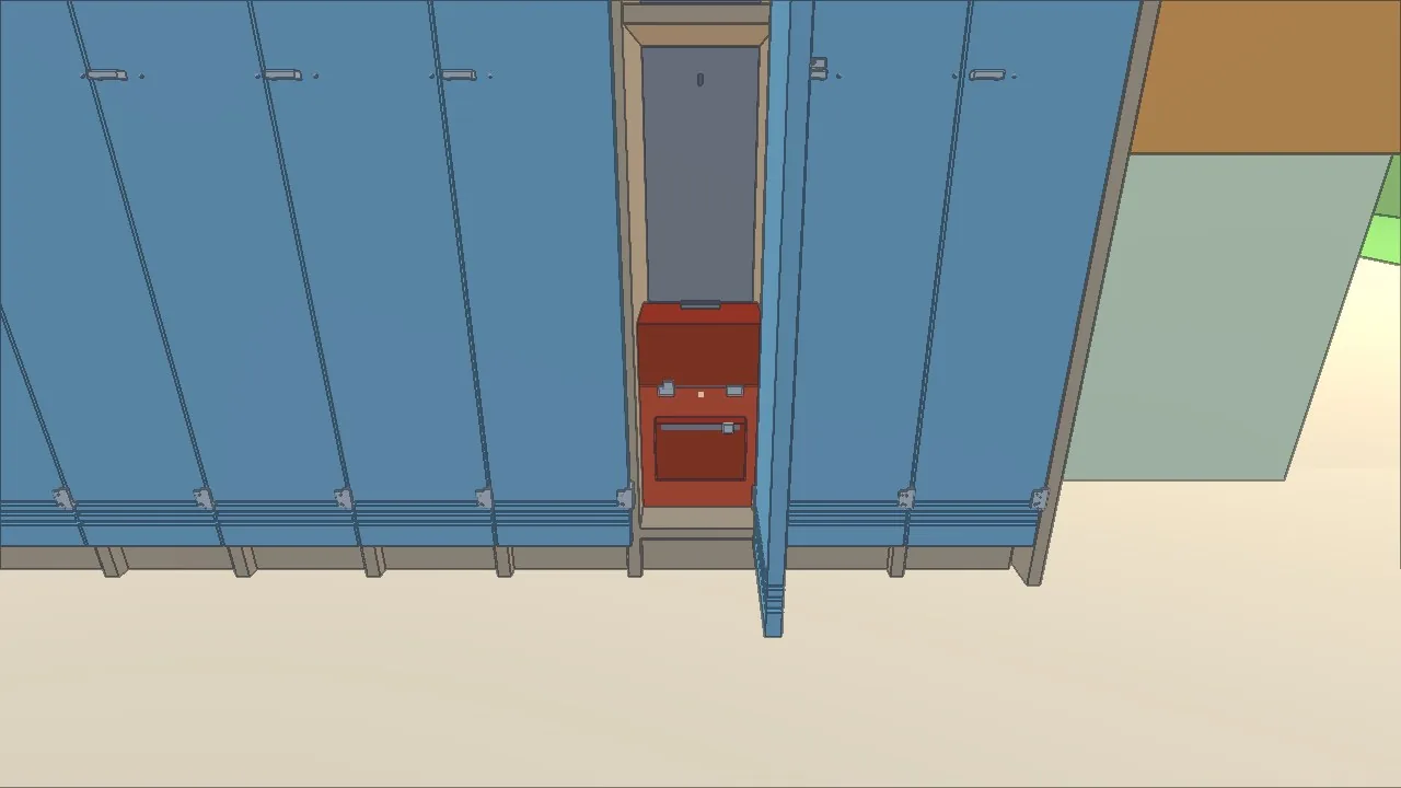 The backpack waits in locker 67