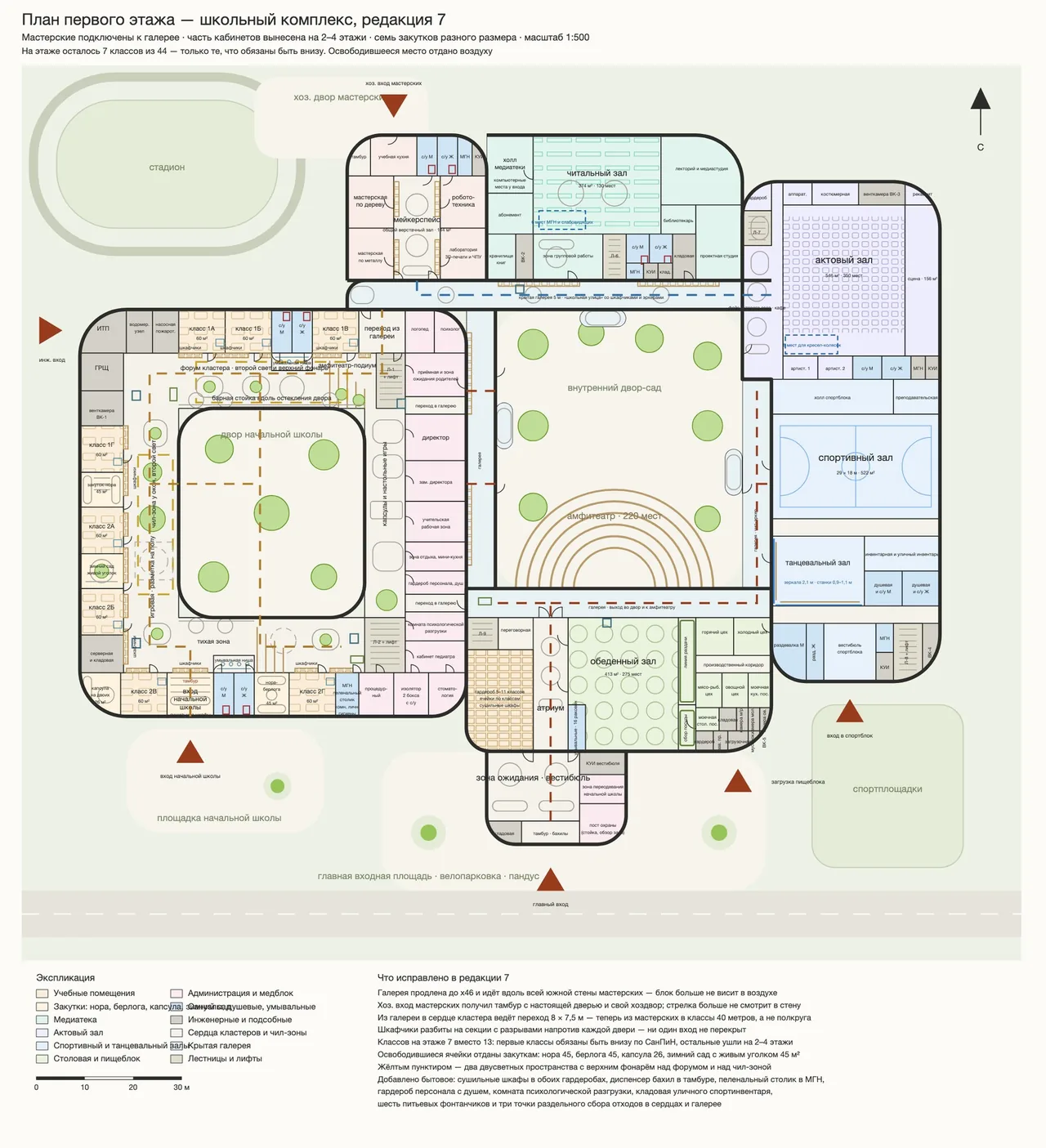 August 17, morning: the floor plan