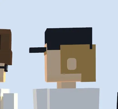 A visor "out of the forehead"