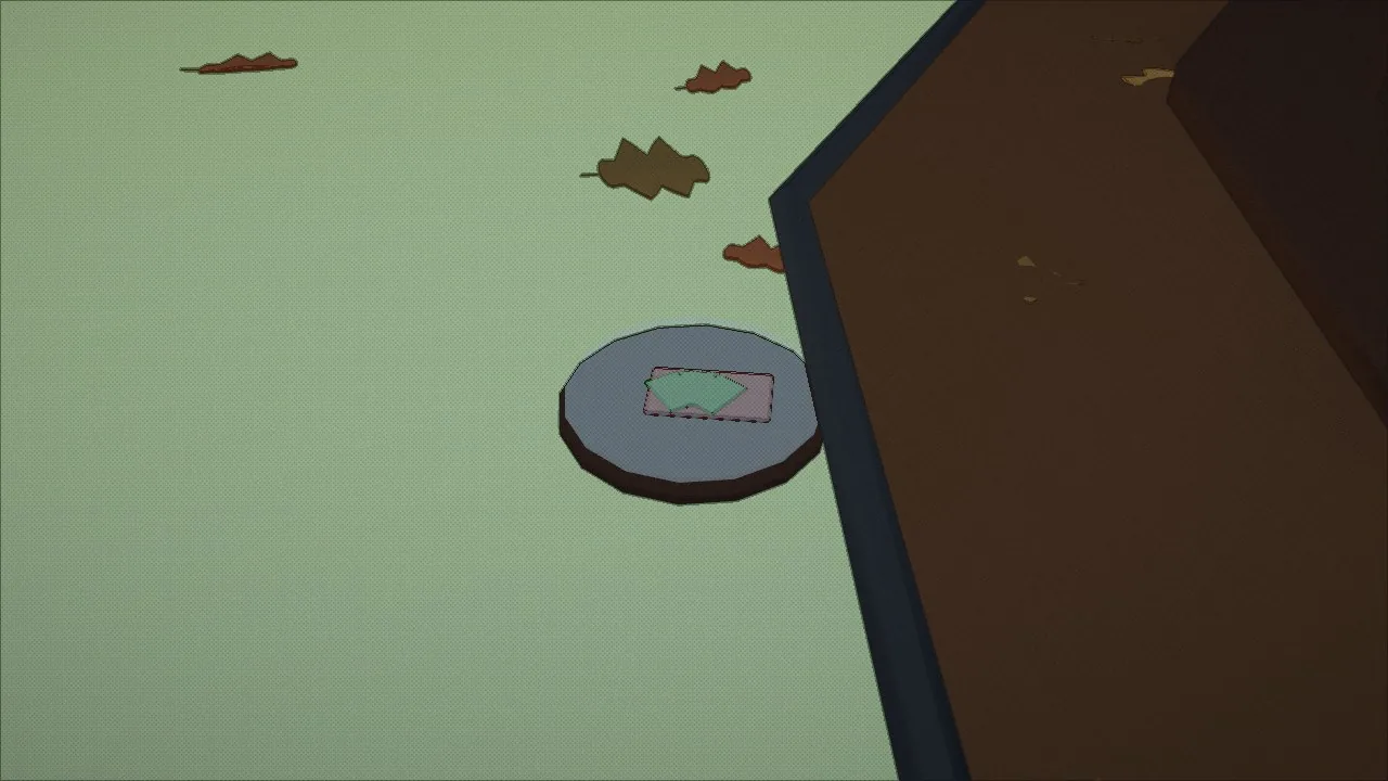 The same secret dug up: a candy wrapper under the glass