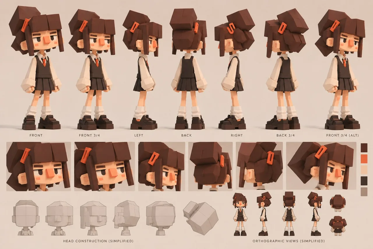 A girl student. A ChatGPT picture