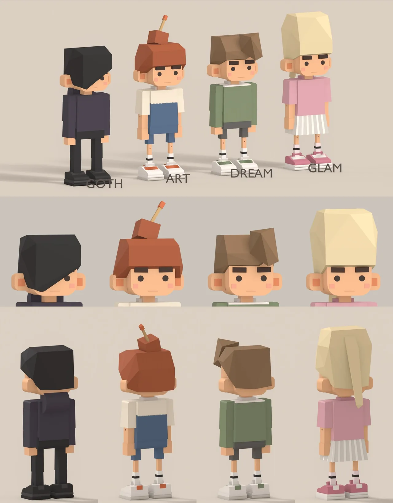 The alt kid, the creative girl with a pencil in her bun, the dreamer, the posh girl