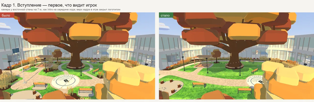 The yard by the oak: before and after