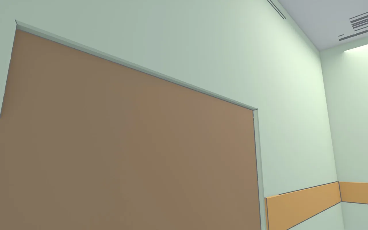 Blender, "before": from the entrance you walk straight into a wall